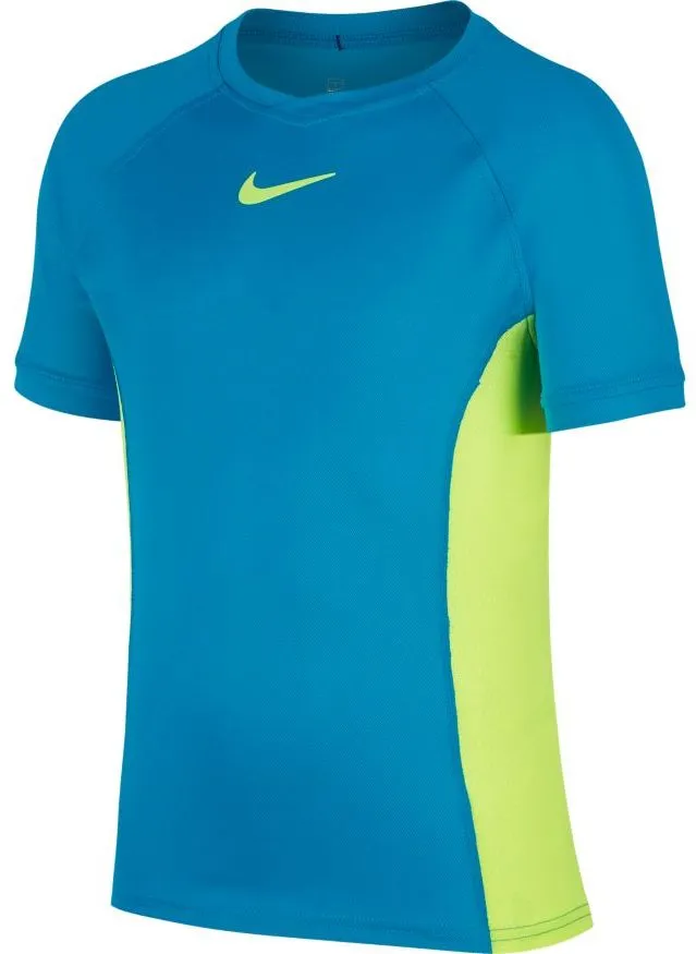 nike-court-dry-top-ss-b-neo-turq-volt-1 Nike Court Dry Top SS B - neo turq/volt