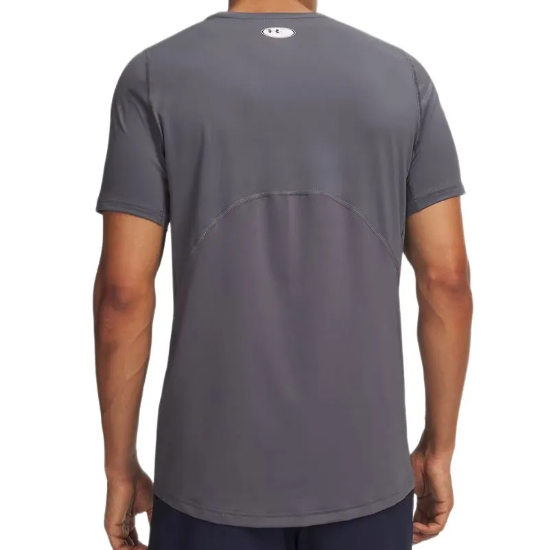 Under Armour HeatGear Fitted Short Sleeve - castlerock/white