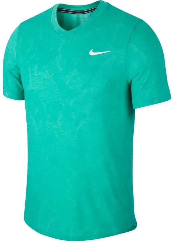 Nike Court Dry Challenger Top SS - neptune green/white