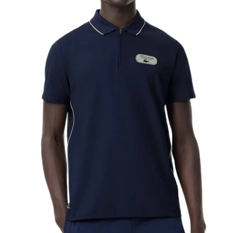 Lacoste Ultra Dry Badge Accent Tennis Heritage - navy blue/white