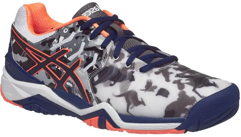 Asics Gel-Resolution 7 L.E. Melbourne - white/indigo blue/hot orange