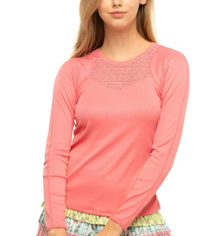 Lucky in Love Patch Me If You Can Patch Stripe L/S - melon