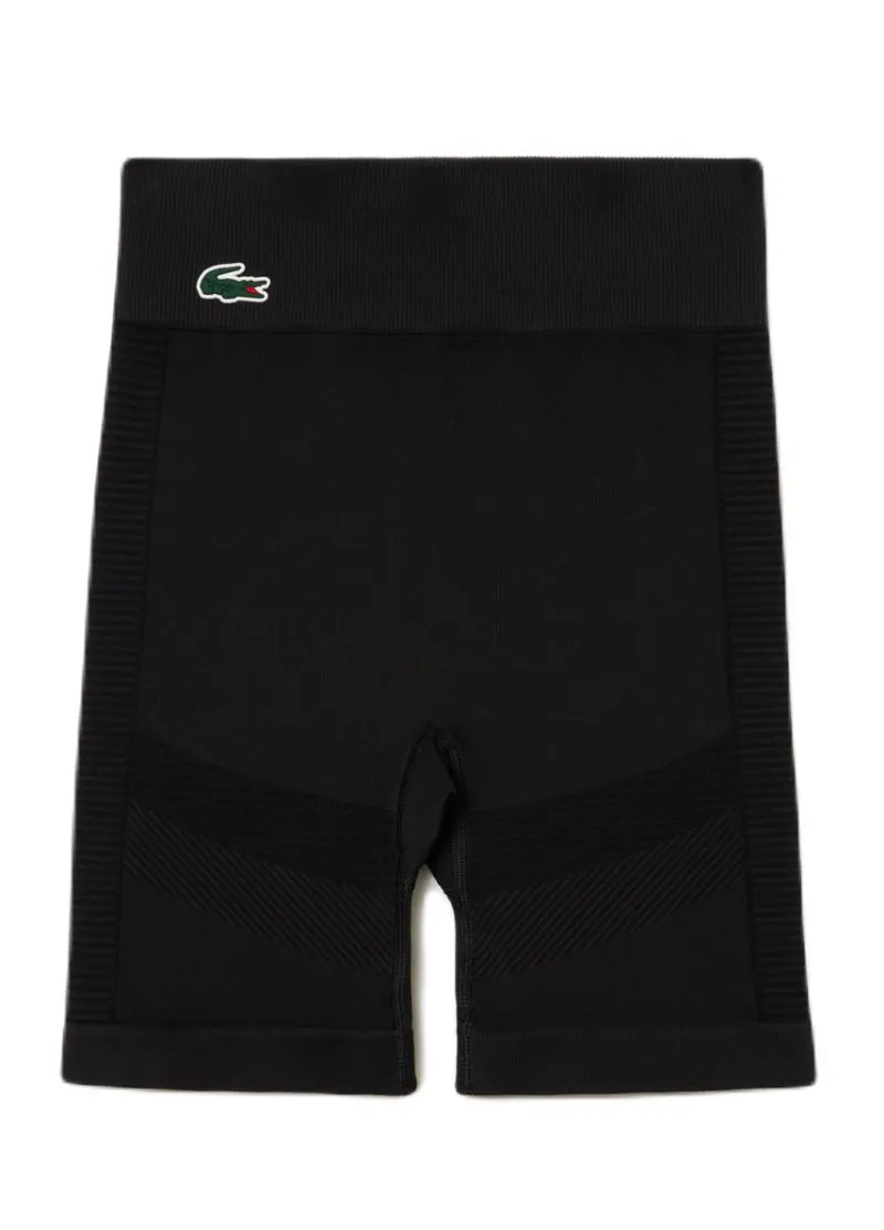 Lacoste Women's Seamless Sport Bike Shorts - black