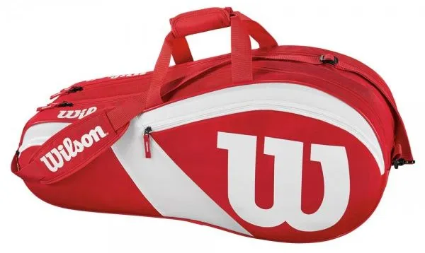 Wilson Match III 6 Pack Bag - red/white