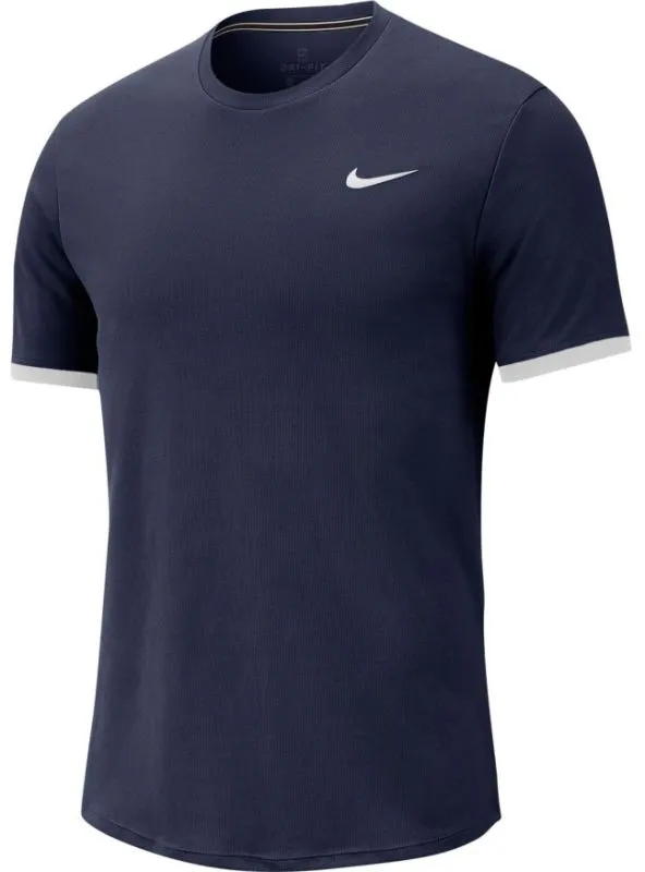 Nike Court Top SS - obsidian/white/white
