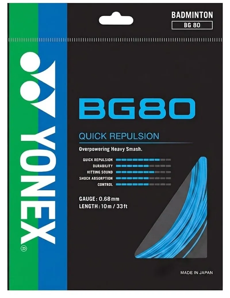 Yonex BG 80 (10 m) - sky blue Yonex BG 80 (10 m) - sky blue
