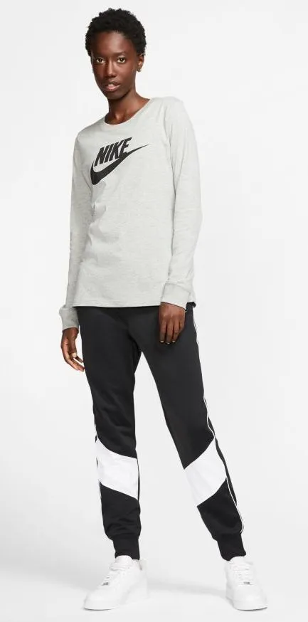 Nike Swoosh Essential LS Icon Ftr - dk grey heather/black