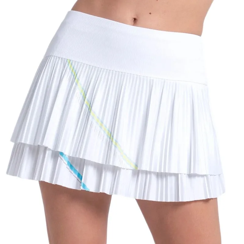 Lucky in Love Geo Glow Pleated - white