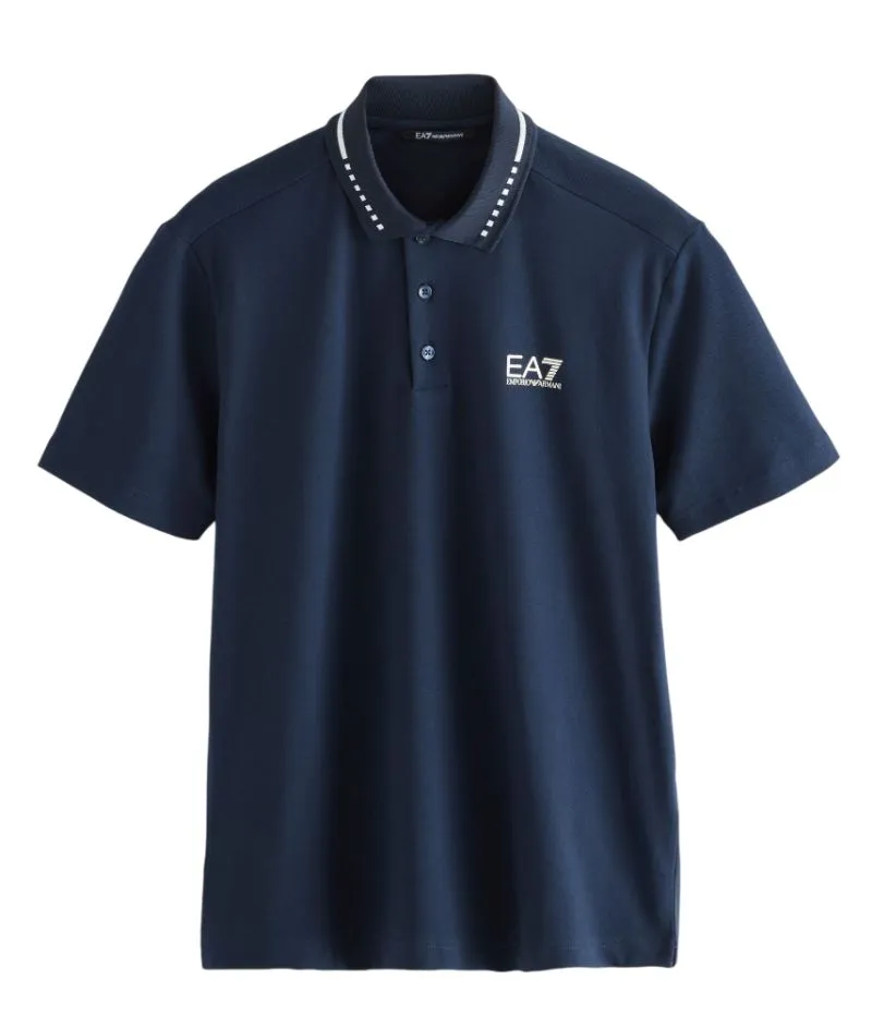 EA7 Man Serafino Tennis Club Shirt - armani blue EA7 Man Serafino Tennis Club Shirt - armani blue