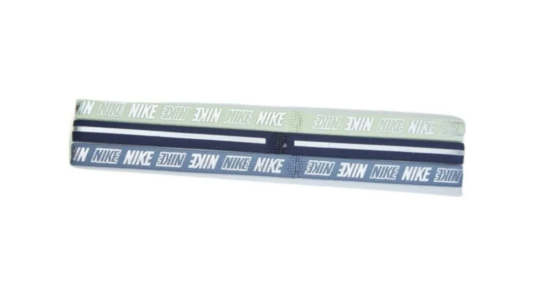 Band Nike Metallic Headbands 3P 2.0 - lime ice/midnight navy/ashen slate - Green, Multicolor