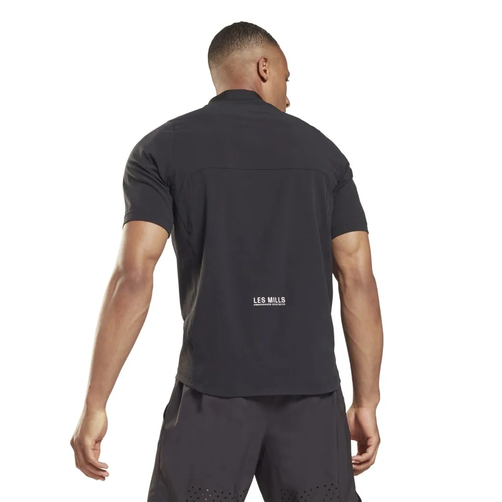 Reebok Les Mills Zip Polo M - black