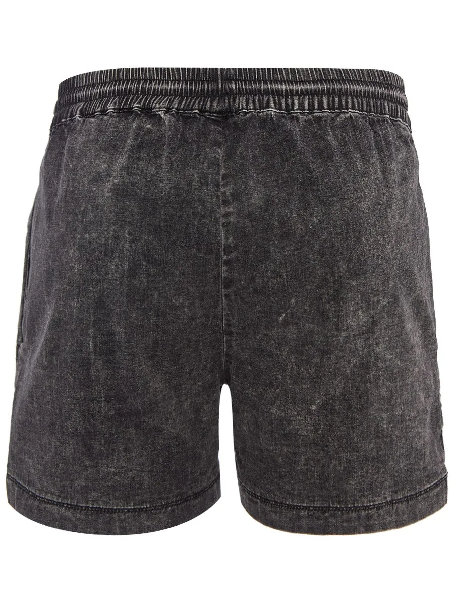 Hydrogen Denim Shorts Man - black