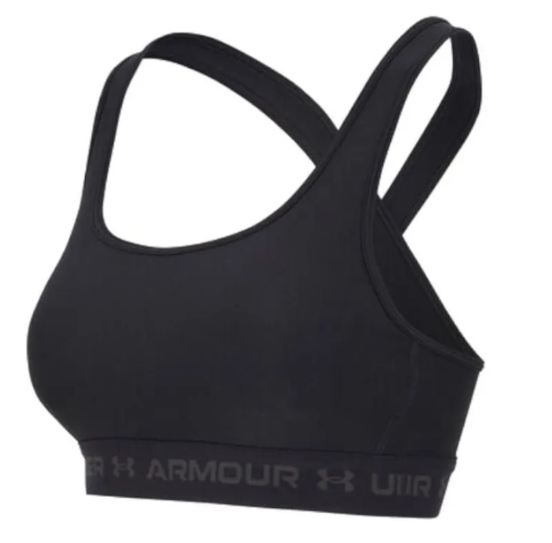 Under Armour Crossback Mid Bra - black/jet gray Under Armour Crossback Mid Bra - black/jet gray