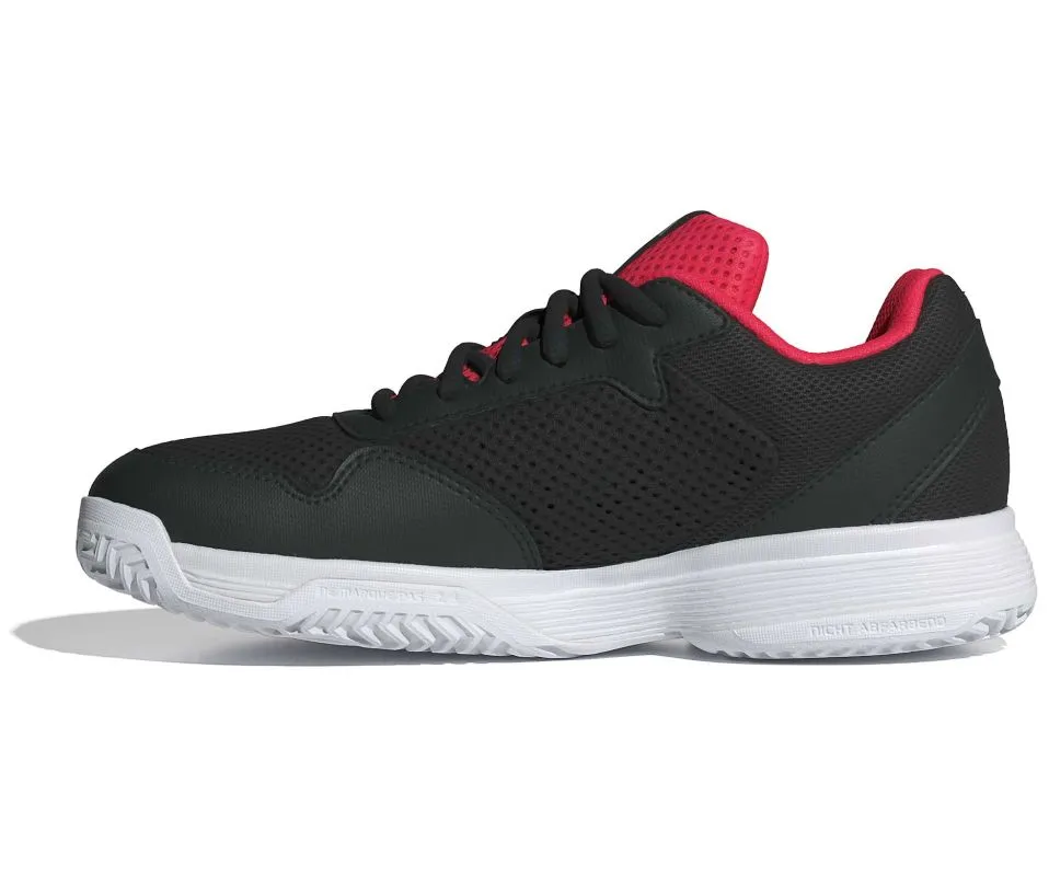 Adidas Courtflash K - cloud white/silver metallic/core black