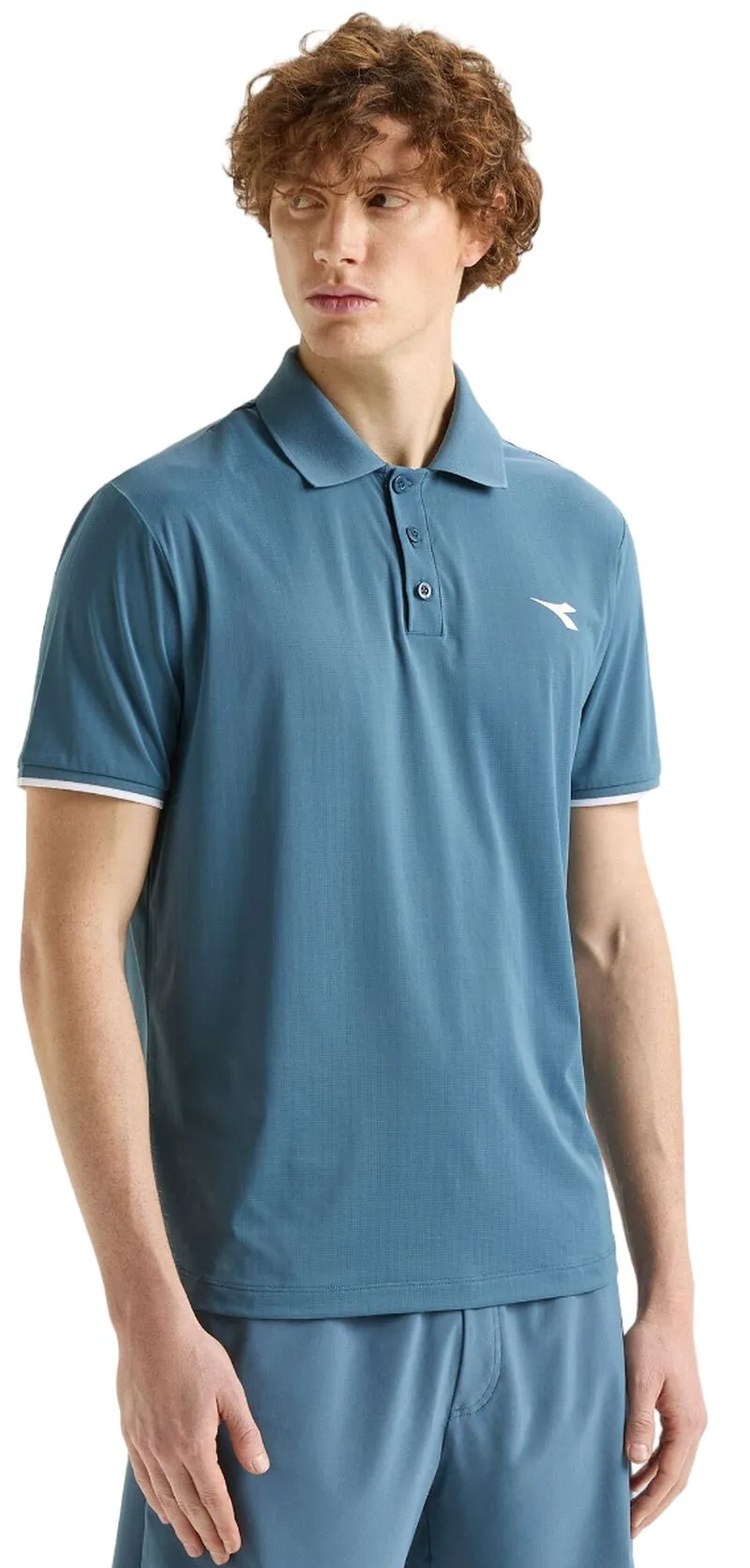 Diadora Short Sleeve Polo Icon - oceanview