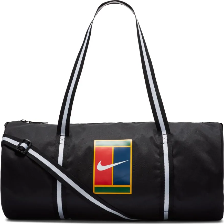 Nike Court Heritage Tennis Duffel Bag - black/white/white