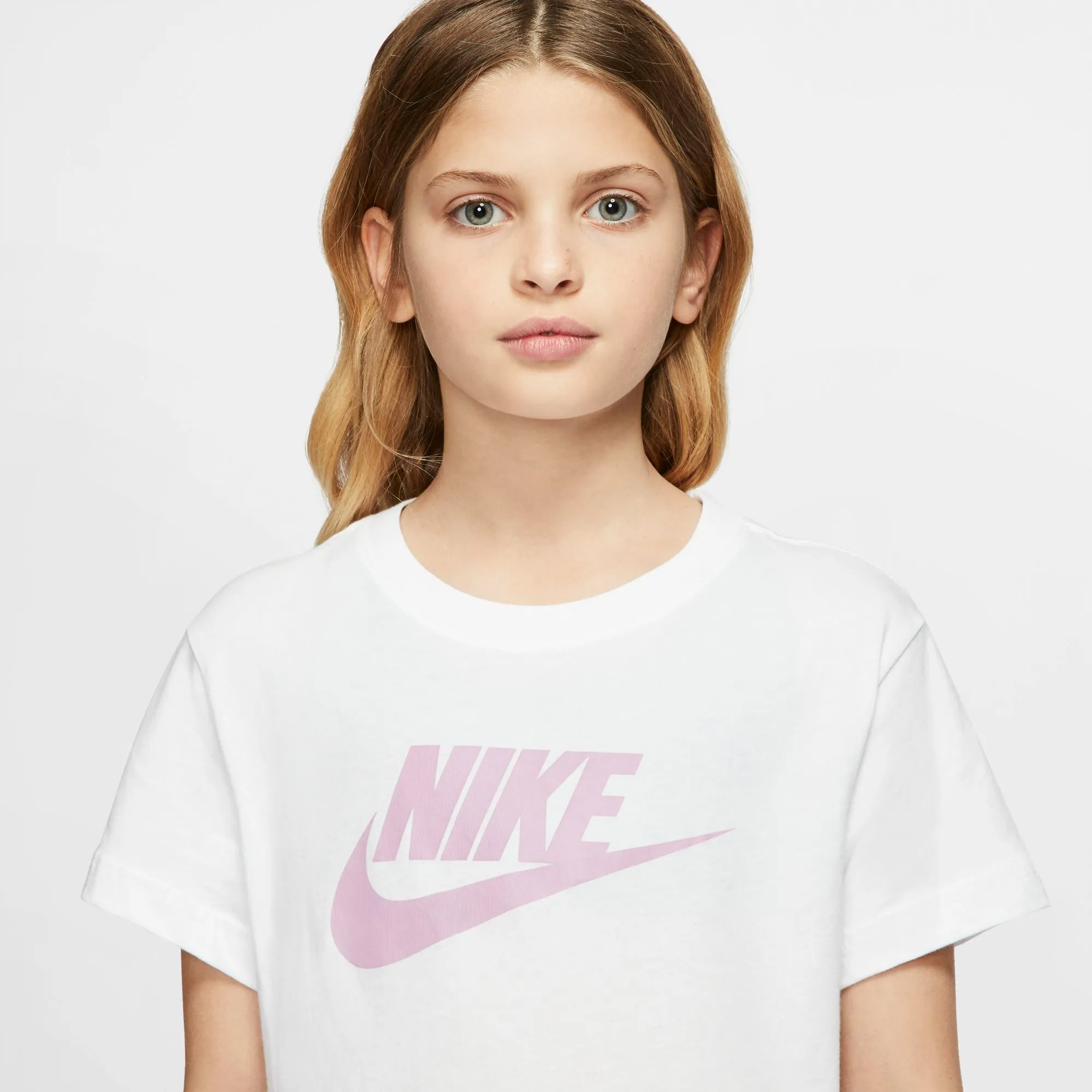 Nike G NSW Tee DPTL Basic Futura - white/magic flamingo