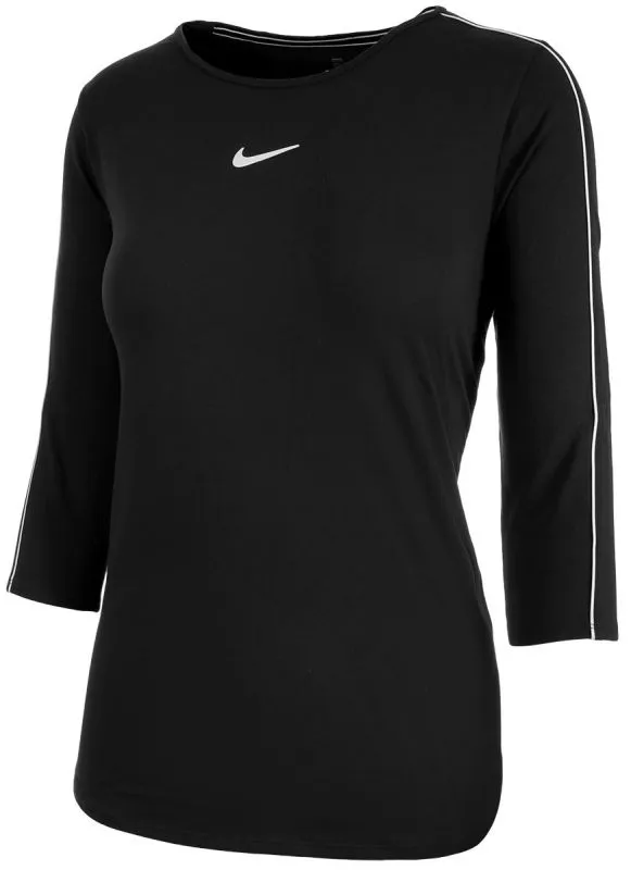 Nike Court Women 3/4 Sleeve Top - black/white