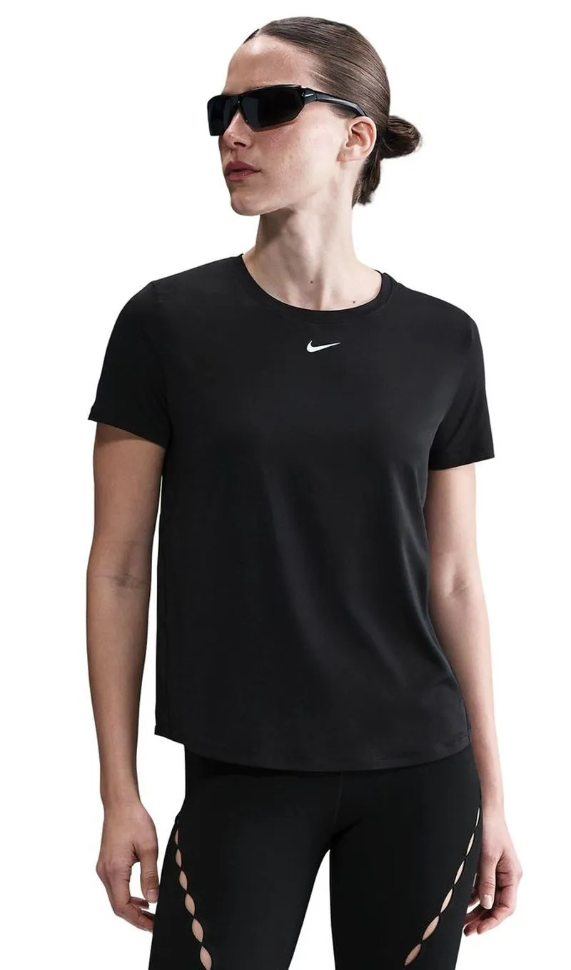 Women's T-shirt Nike One Classic Dri-Fit - black/white - Black