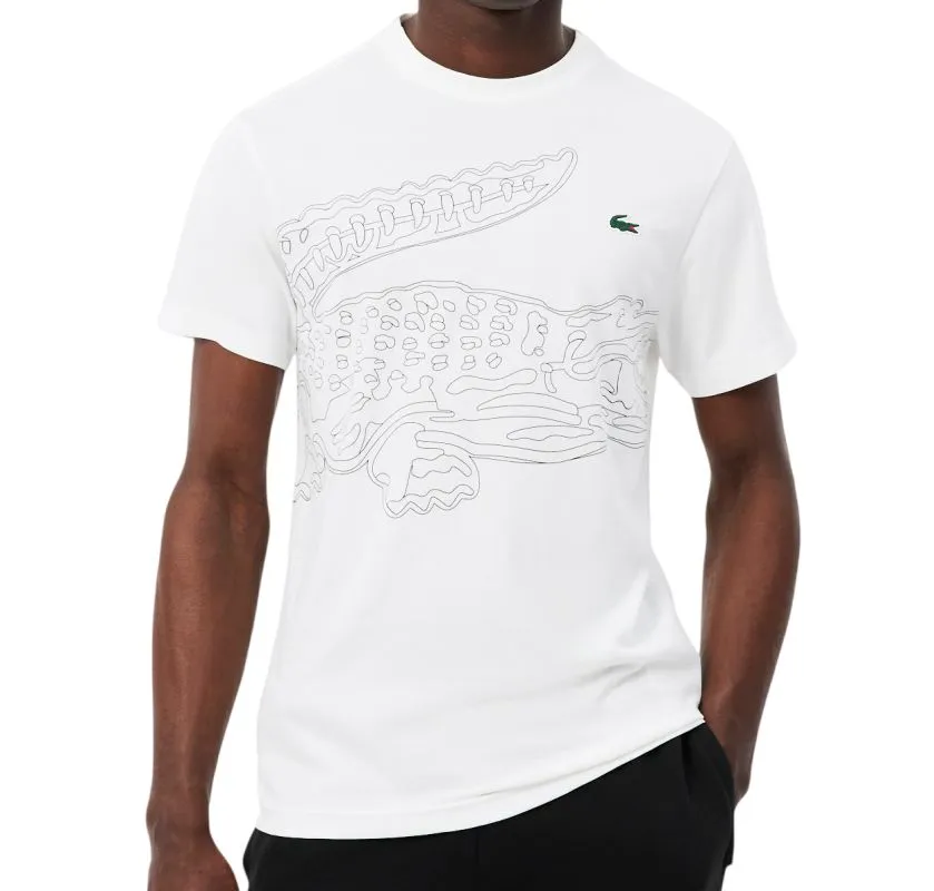 Lacoste Ultra Dry Crocodile Print Sport - white/black