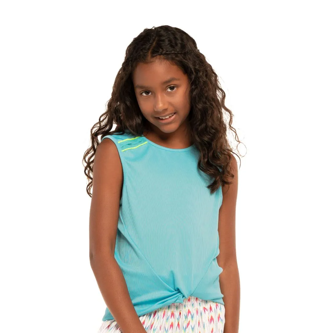 Lucky in Love Desert Vibes Twist Front Tank - sky Lucky in Love Desert Vibes Twist Front Tank - sky