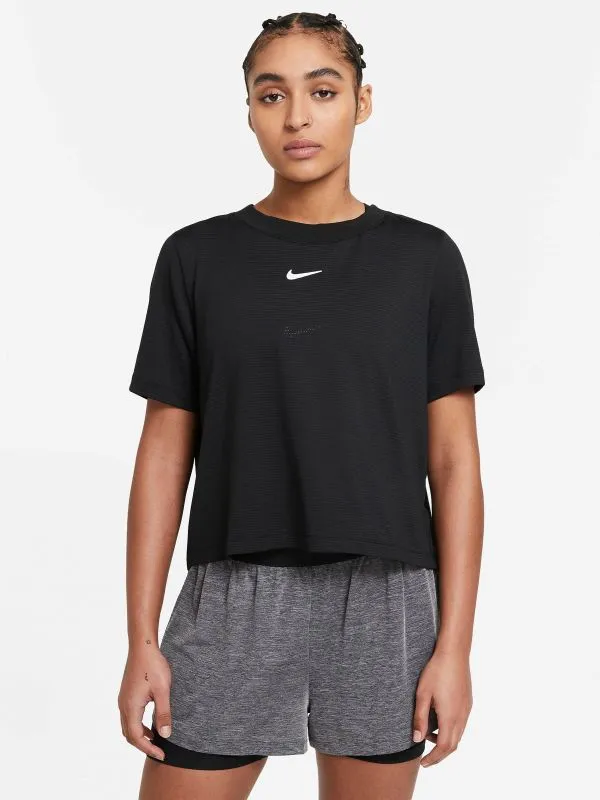Nike Court Dri-Fit Advantage Top SS W - black/white