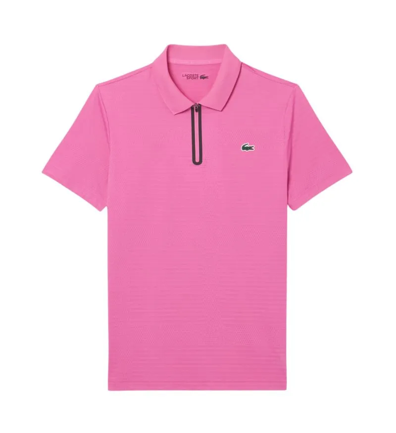 Lacoste Ultra Dry Stretch Jacquard Tennis - fushia pink
