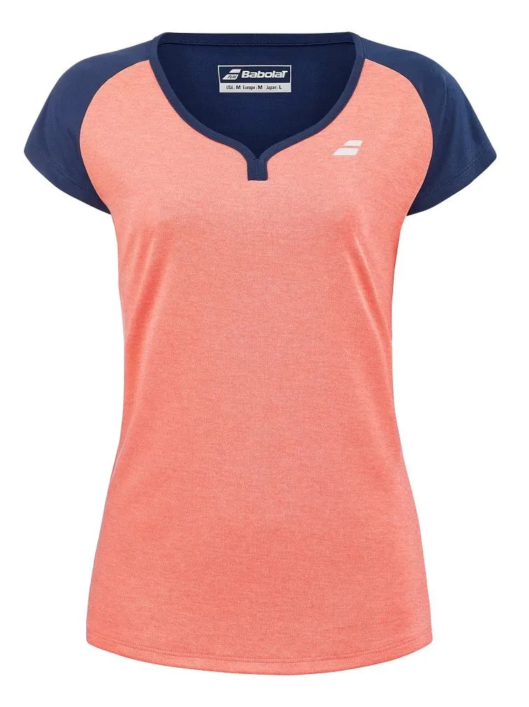 Babolat Play Cap Sleeve Top Women - fluo strike/estate blue