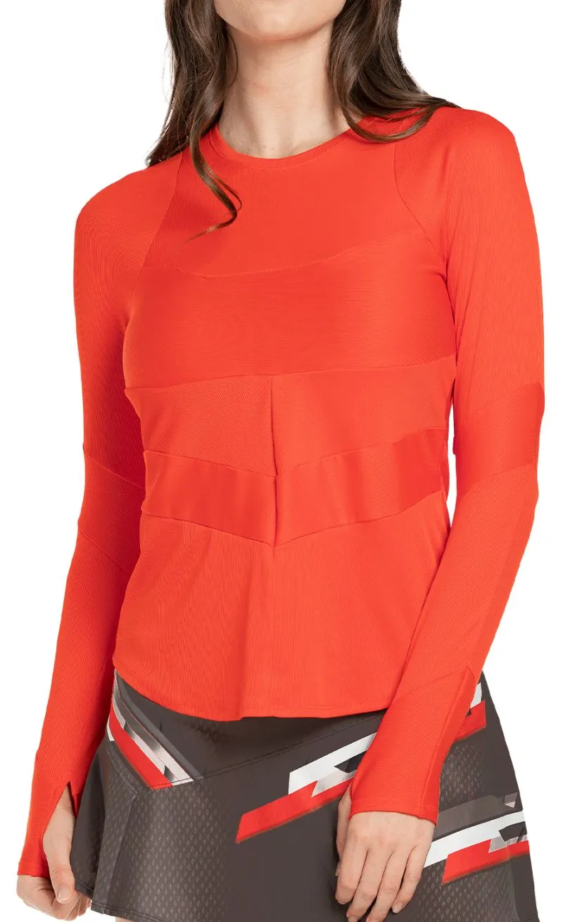 Lucky in Love Tech It Out Reflect Long Sleeve - crimson