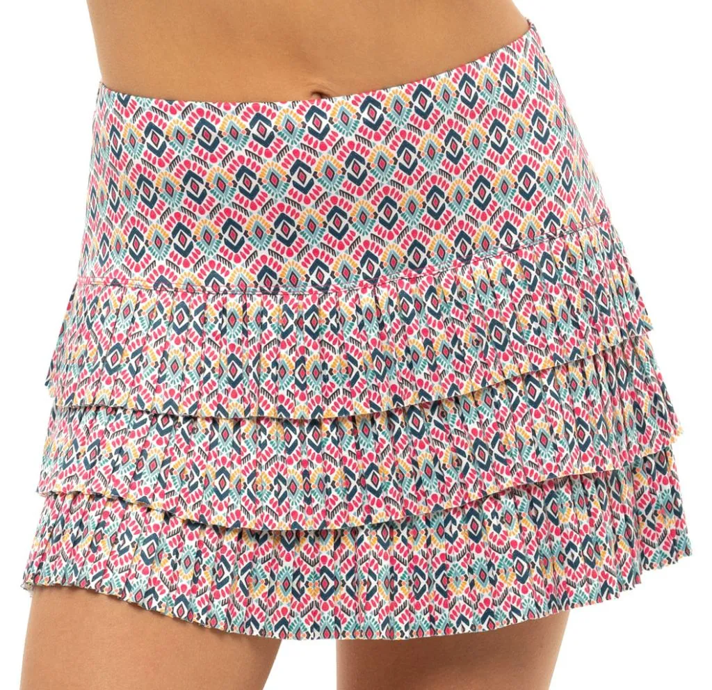 Lucky in Love Pretty in Ink Long Diamond Pleated Skirt - shocking pink Lucky in Love Pretty in Ink Long Diamond Pleated Skirt - shocking pink