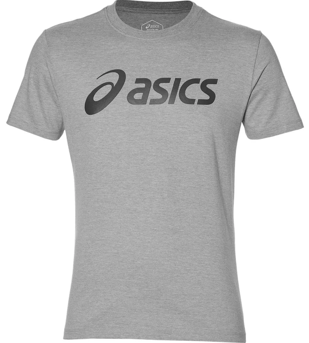 Asics Big Logo Tee - mid grey heather/dark grey Asics Big Logo Tee - mid grey heather/dark grey