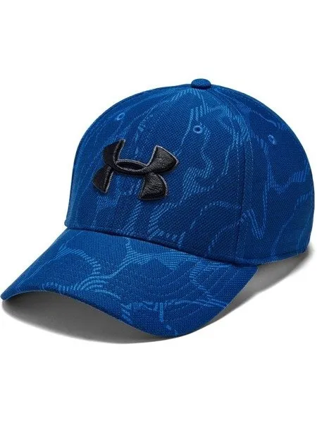 Under Armour Men's UA Printed Blitzing 3.0 Stretch Fit Cap - blue