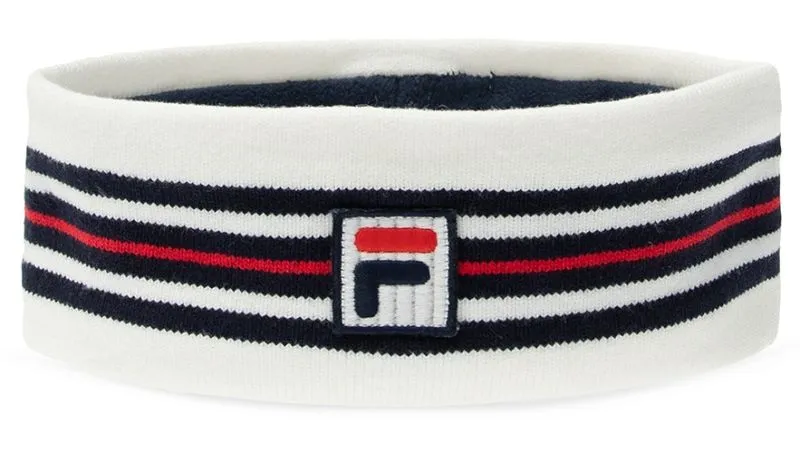 Fila Intarsia Knitted Headband - blanc de blanc/true red/black iris Fila Intarsia Knitted Headband - blanc de blanc/true red/black iris