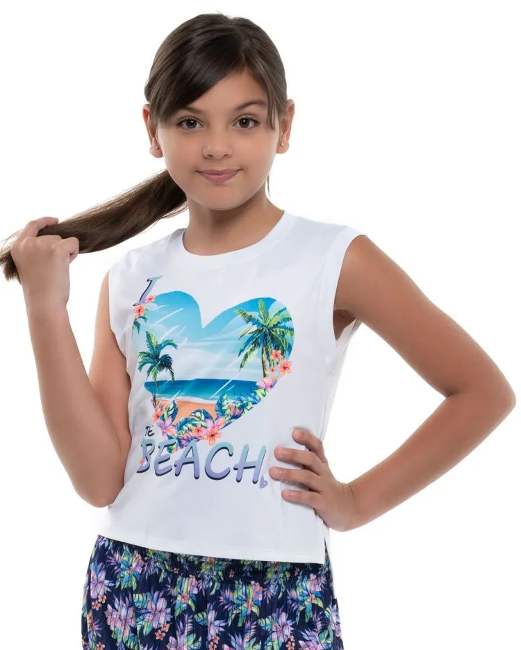 Lucky in Love Novelty Print Aloha Tank Girls - multi Lucky in Love Novelty Print Aloha Tank Girls - multi