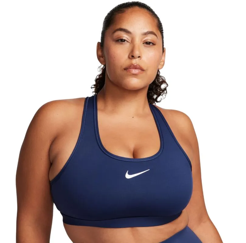Nike Swoosh Medium Support Non-Padded Sports - midnight navy/white