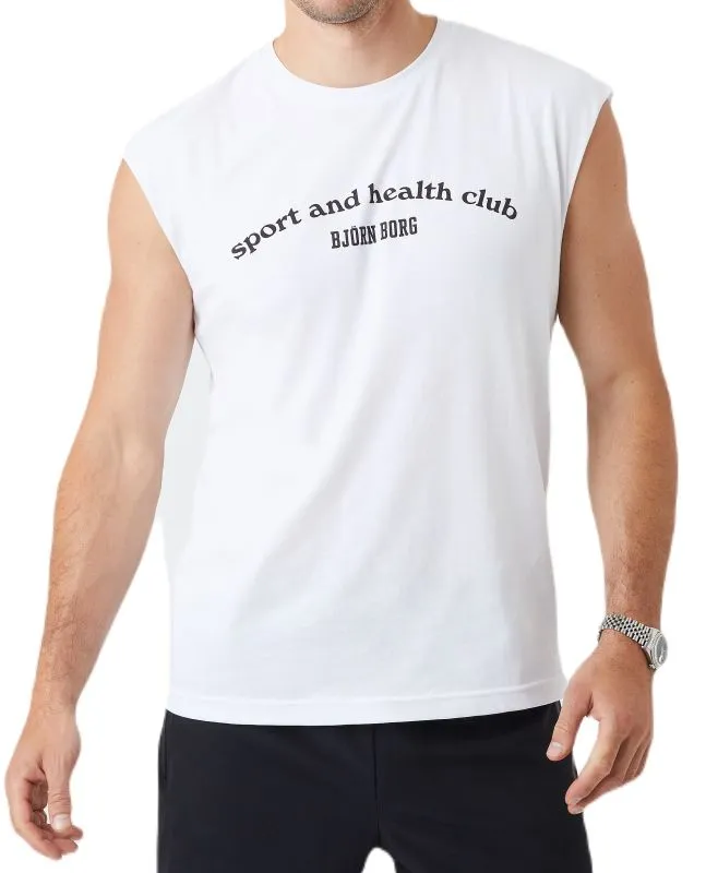 Björn Borg Borg Sleeveless T-Shirt - brilliant white Björn Borg Borg Sleeveless T-Shirt - brilliant white