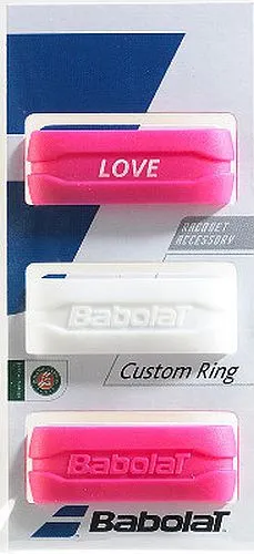 babolat-custom-ring-3p-white-pink Babolat Custom Ring 3P - white/pink