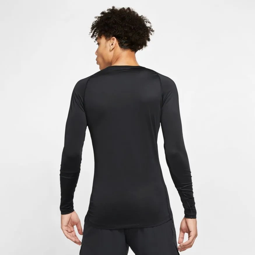 nike-pro-top-ls-tight-black-white-3 Nike Pro Top LS Tight - black/white