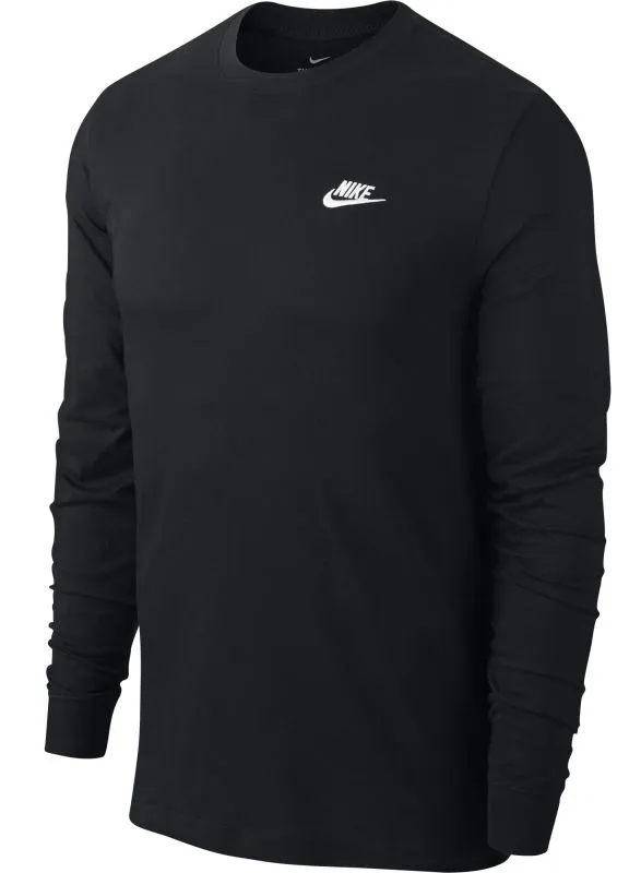 Nike Sportswear Club Tee LS - black/white