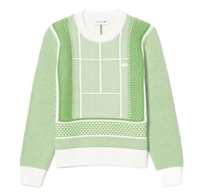 Lacoste Tennis Court Graphic Jacquard - flour/billiard green Lacoste Tennis Court Graphic Jacquard - flour/billiard green