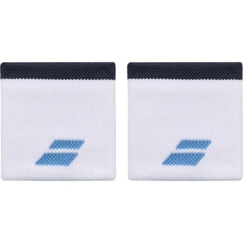 Babolat Logo Wristband 2P - white/drive blue