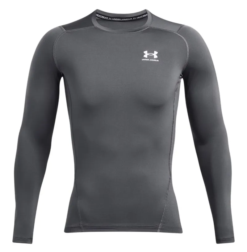 Under Armour HeatGear Armour Comp Long Sleeve - castlerock/white