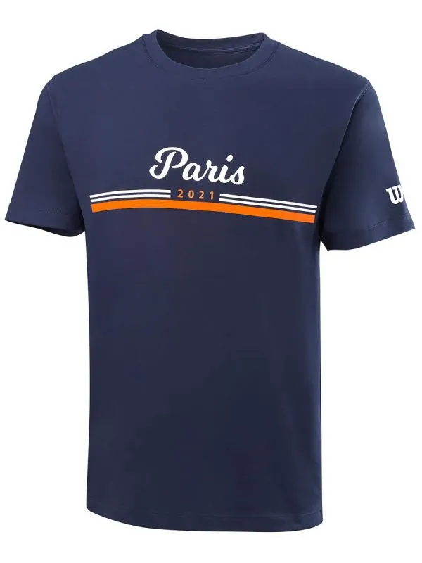 Wilson Paris 2021 Tech Tee M - maritime blue