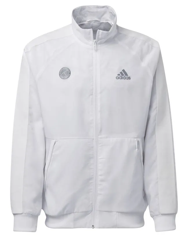 Adidas Tennis Uniforia Jacket M - white/reflective silver/dash grey