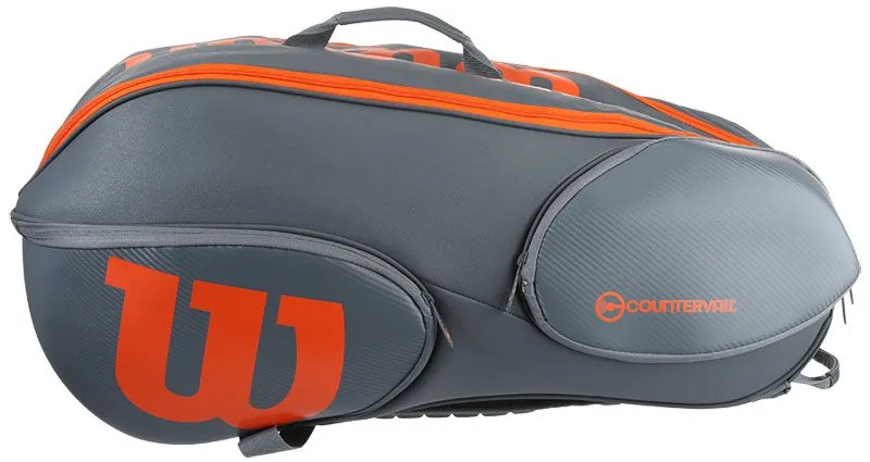 wilson-vancouver-burn-reverse-9-pk-bag-grey-orange-2 Wilson Vancouver Burn Reverse 9 Pk Bag - grey/orange