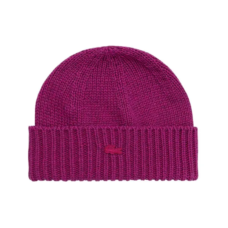 Lacoste 3D Rib Knit Wool Beanie - heather purple Lacoste 3D Rib Knit Wool Beanie - heather purple