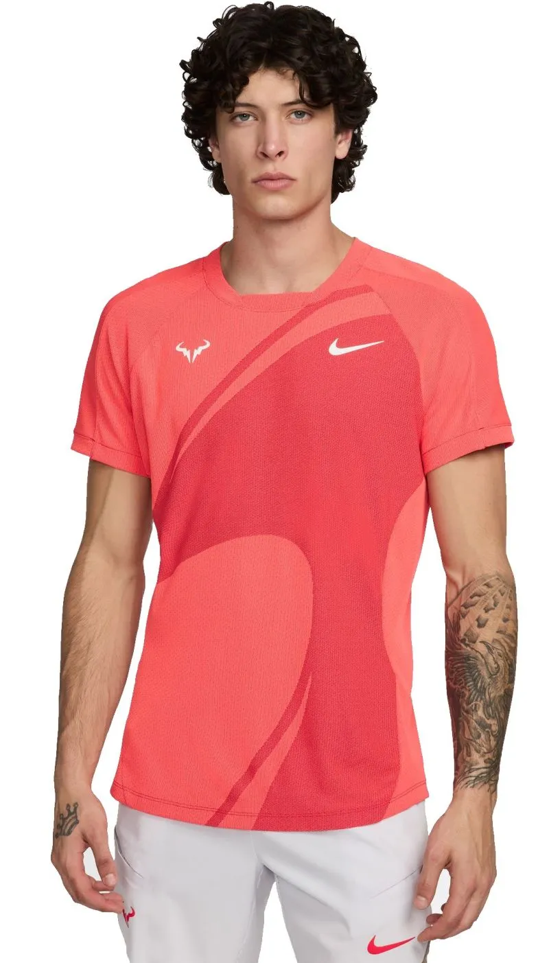 Nike Dri-Fit Rafa Tennis Top - fire red/white