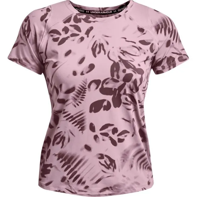 Under Armour Women's UA IsoChill 200 Print Short Sleeve - mauve pink/ash plum