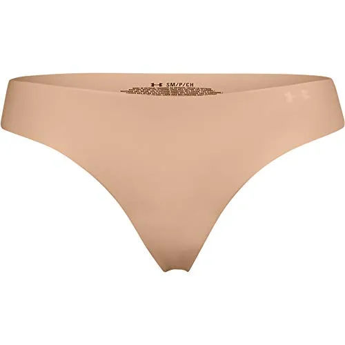 Under Armour Women's UA Pure Stretch Thong Underwear 3-Pack - brown pink