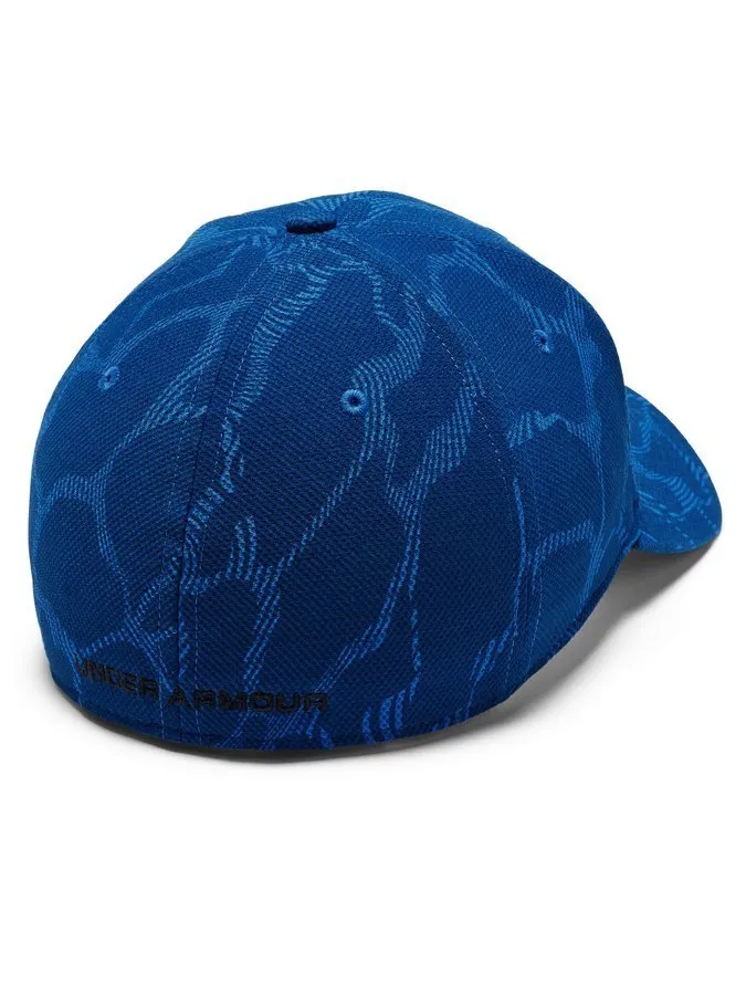Under Armour Men's UA Printed Blitzing 3.0 Stretch Fit Cap - blue